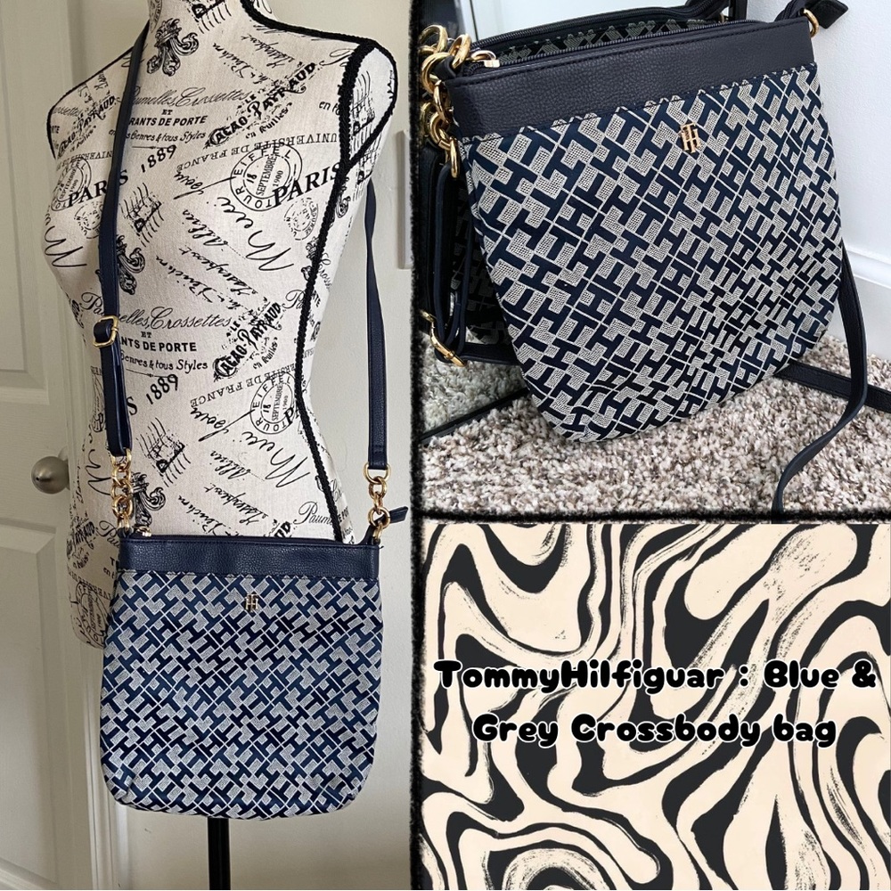 💜30% off sale💜 Tommy Hilfiger | Blue & Grey Crossbody bag
